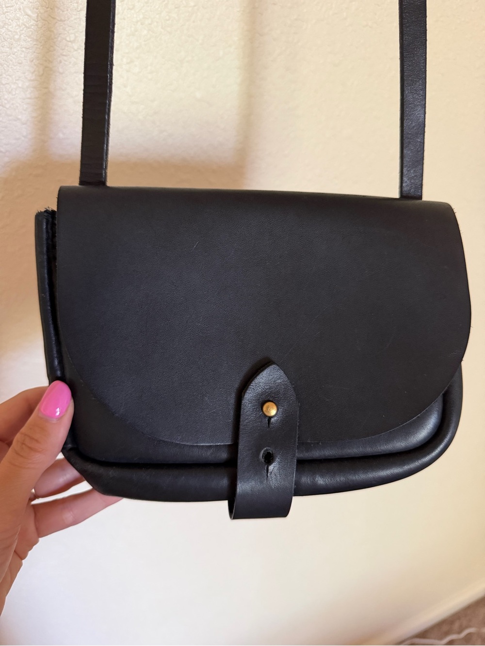 OROX Leather Co | Crossbody Merces Petite Bag in Black | made in Portland OR